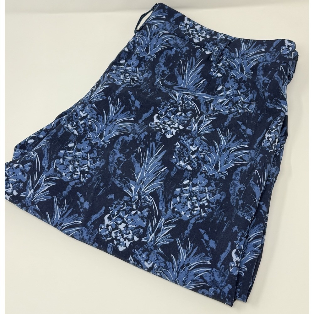 Jack Nicklaus Men's Size 38 Blue Pineapple Wicking & Stretch Fabric‎ Golf Shorts